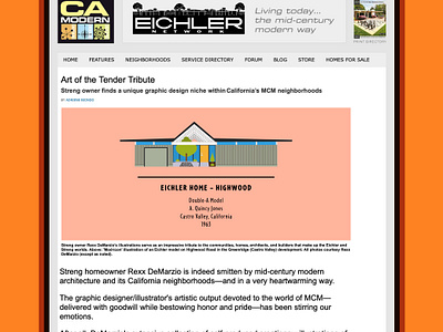 Eichler Network - Foxface Design - Art of the Tender Tribute adobe illustrator article eichler graphic design illustration mcm mid century modern minimalism minimalist vector vector art vector illustration