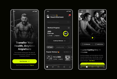 Gym and Fitness App concept fitness gym health health and fitness modern ui ui uiux design user experience user interface wellness yoga