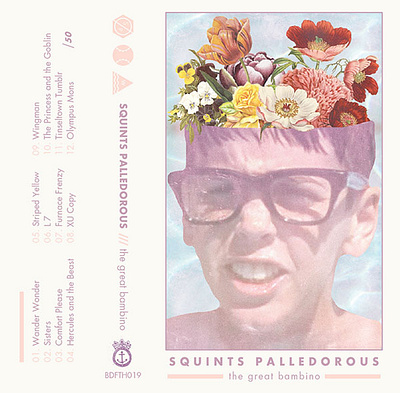 Squints Palledorous Tape cassette collage layout pastel retro tape typography