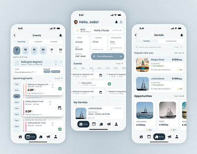 SailConnect | Mobile App | UI Desing figma mobile app ui ui desing ux