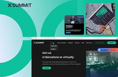 Visual identity and branding of an event: Nextflow Summit branding graphic design ui ux website design