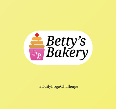 CupCake Logo | Betty's Bakery | #50DaysLogoChallenge adobe design graphic design illustrator logo