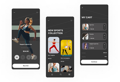 Sportswear E-commerce UI animation ui