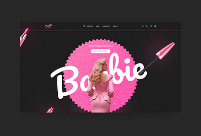 Barbie UI shot barbie design figma shot ui ux