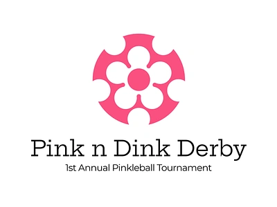 Pink n Dink Derby - Pinkleball Logo branding graphic design logo