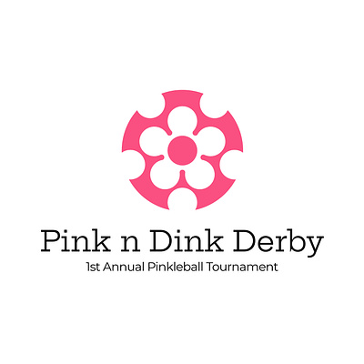 Pink n Dink Derby - Pinkleball Logo branding graphic design logo