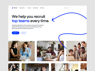 Desktop UI Design - Recruitment Business branding hero hero section section ui ux web design website