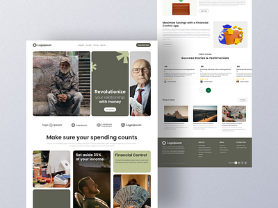 Effective Money Management Landing Page app landing page b2b banking clean financial interaction landing page design minimal money money managment transaction ui ux web design