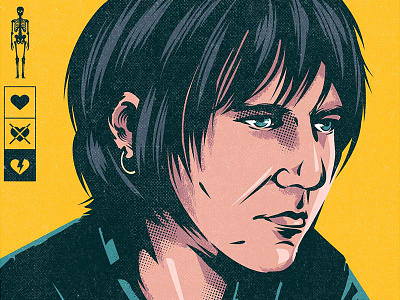 つづく Elliott Smith August 6, 1969 – October 21, 2003 cartoon character design graphic design illustration vector