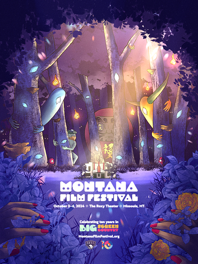 Montana Film Festival 2024 film festival illustration montana poster yokai