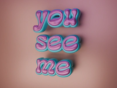 YouSeeME.png 3d branding design font graphic design illustration logo typography