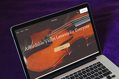 Violin Website 3d branding figma graphic design logo music ui ui design uiux ux design violin web design web designer website website design website designer