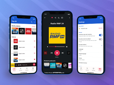 Mobile application for Radio | Material 3 design ui