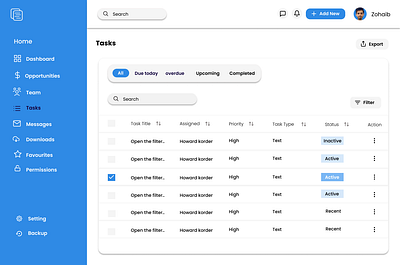 Tasks Management Dashboard 3d animation branding graphic design logo