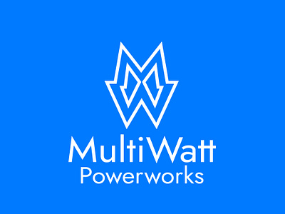 MultiWatt Powerworks Logo Design abstract logo brand identity brand identity design branding creative logo electric logo energy logo hybrid logo lettermark logo lightning logo logo logo design minimal logo modern logo monogram logo mw logo power logo thunderbolt logo unique logo wm logo