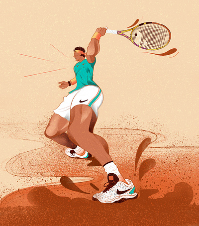 Rafael Nadal Illustration full body illustration rafael nadal tennis tennis illustration