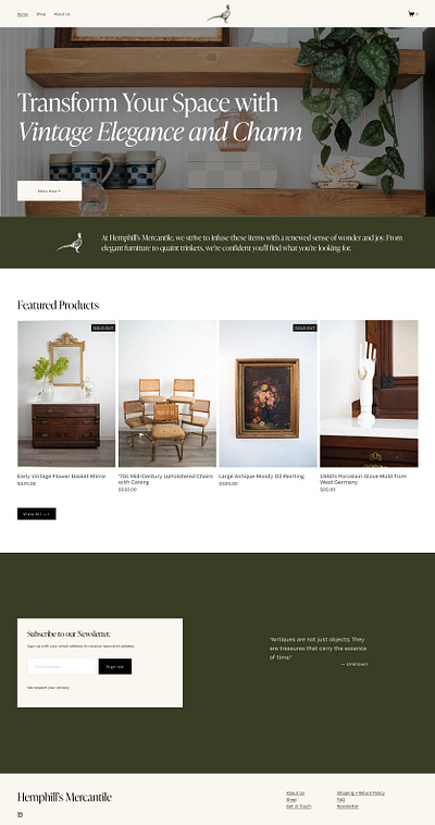 Hemphill's Mercantile Web Design & Brand Identity