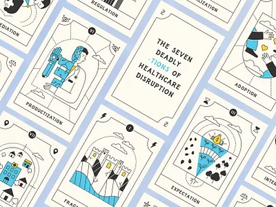 Zocdoc Tarot Cards brand illustration concept building graphic design illustration special project tarot cards