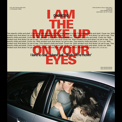 I am the make up on your eyes art direction digital design editorial graphic design layout visual design web design