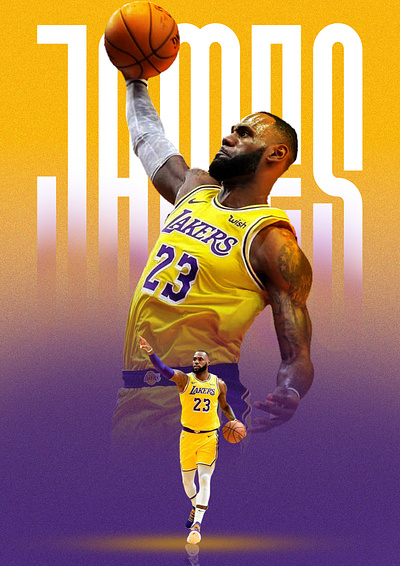 Lebron James poster desing graphic design nba photoshop poster sport