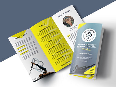 Reformer Fit Club - Brochure brochure pilates print design trifold brochure yoga