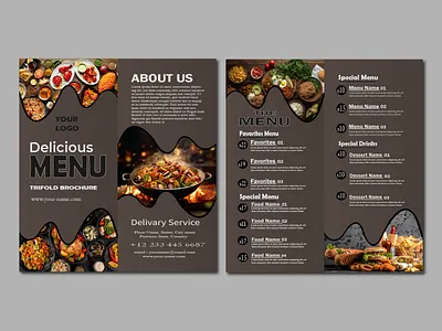 Delicious Menu Design branding brochure design graphic design illustration menu design social media