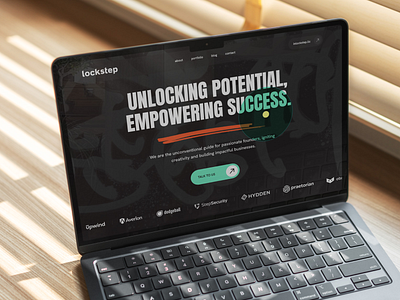 lockstep - website branding cybersecurity hero design home page lockstep webflow website design