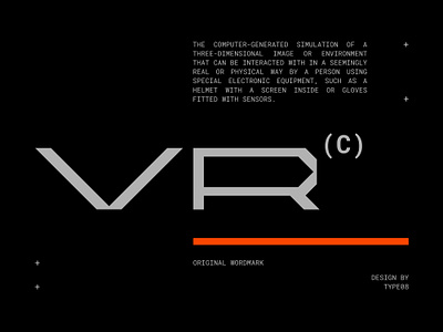 VR Wordmark custom future futuristic logo logotype monogram reality tech typography utilitarian virtual visual vr wordmark