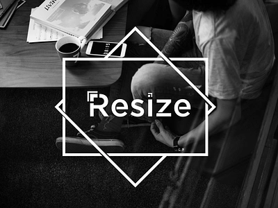 RESIZE app app icon arrow editing editor image letter r logo mobile resize video