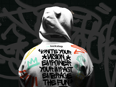 lockstep - hoodie apparel branding cybersecurity graffiti hoodie lockstep swag