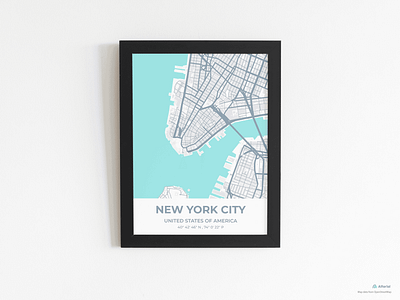 New York City Custom Vector Map Design data design graphic map map design