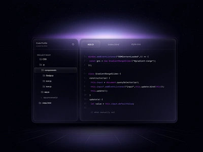 Coder IDE Component coder coder ide developer tool frontend hero section herosection ide ide website minimal ide programmer programmer website saas ui ui design uiux