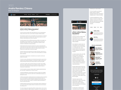 Blog Design - Por Causa del Evangelio blog design ui ux webpage