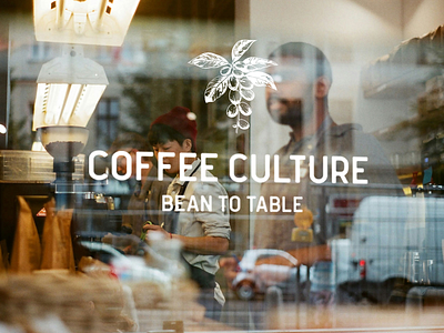 Coffee Culture - Logo bean to table branding coffee bean coffee culture logo design window