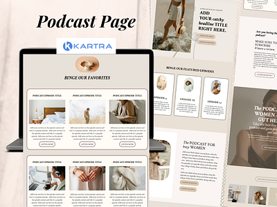 Kartra Podcast Landing Page branding kartra kartra funnel kartra membership kartra membership template kartra podcast kartra sales page kartra templates kartra website landing page membership online courses podcast landing page podcast page sales page web design website website template