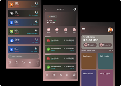 MyCryptoWallet App UI ui ux