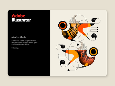 Adobe Illustrator 2025 Splash Screen 3d adamg adobe adobeillustrator fish geometric graphic design illustration illustrator losangeles messymod minimalism splash screen typography vectorart