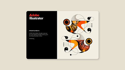 Adobe Illustrator 2025 Splash Screen 3d adamg adobe adobeillustrator fish geometric graphic design illustration illustrator losangeles messymod minimalism splash screen typography vectorart