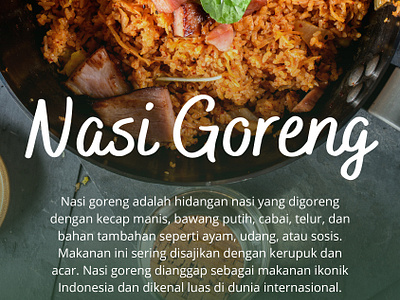 [Recipe] Nasi Goreng - Indonesian Food canva food graphic design recipe