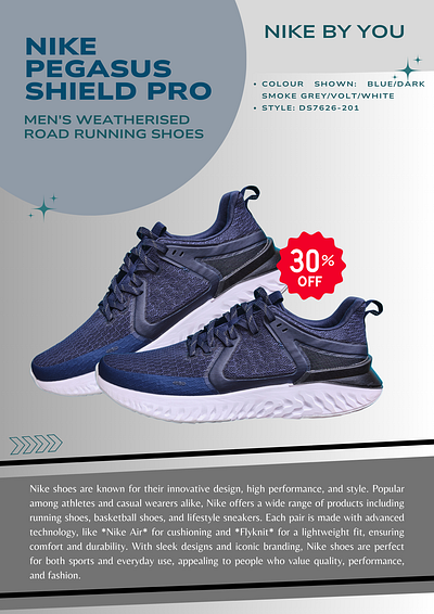 [Advertise Product] Nike Pegasus Shield Pro - Shoes advertise canva graphic design product shoes