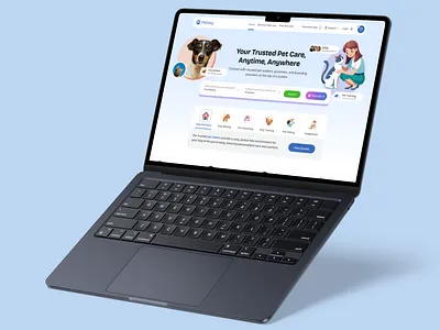 Pet Care Platform Design animal landing page animal website dog service website dog walking pet care pet grooming pet service website landing page