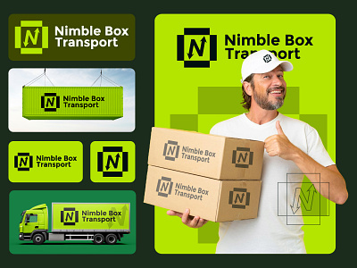 Nimble Box Transport - Delivery, Shipping Logo & Branding Design best box logo brand identity branding business logo cargo logo company logo container logo creative logo delivery logo letter n logistics logo logo modern logo popular shipping logo top transport transportation logo visual identity