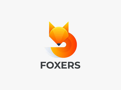 FOXERS branding design fox fox coloring design graphic fox icon fox logo fox orange logo foxers graphic design icon logo