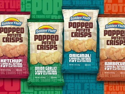 Potato Crisps Packaging Design branding color theory consumer product packaging (cpg) design graphic design logo packaging design typography