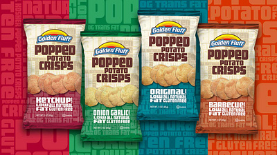 Potato Crisps Packaging Design branding color theory consumer product packaging (cpg) design graphic design logo packaging design typography