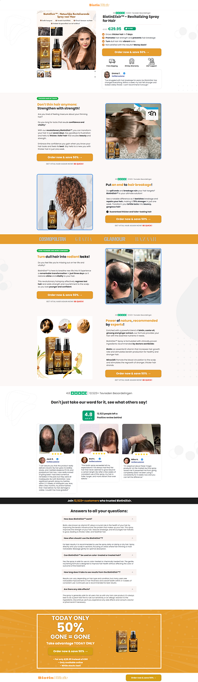 Biotin Funnel Sample branding funelish product page