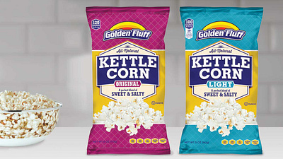 Kettle Corn Packaging Design branding color theory consumer product packaging (cpg) design graphic design logo packaging design typography