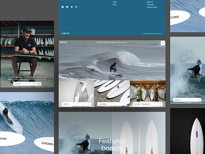 E-commerce Surfing Website app design e commerce ecommerce ecommerce website landing page landingpage market modern online shop shop shopify shopping app store surf store ui ux web app website website design