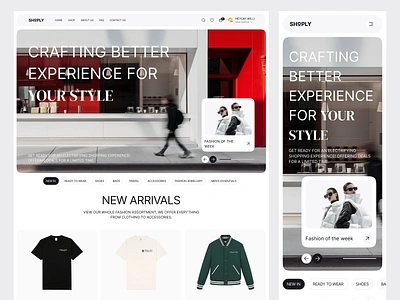 Shoply - Ecommerce Landing Page clean design clean ecommerce design system ecommerce ecommerce landing page landing page shopify uiux web design wocommerce