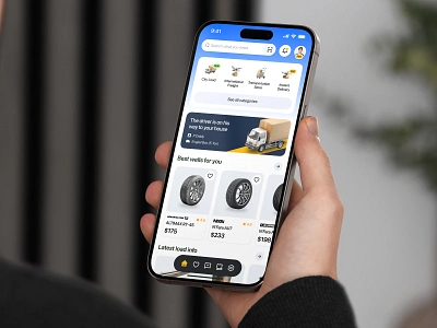 LoadLoad - Logistics Mobile App app car clean delivery design ecommerce freight helper load loading logistic logistics mobile store track tracking truck ui ux wells